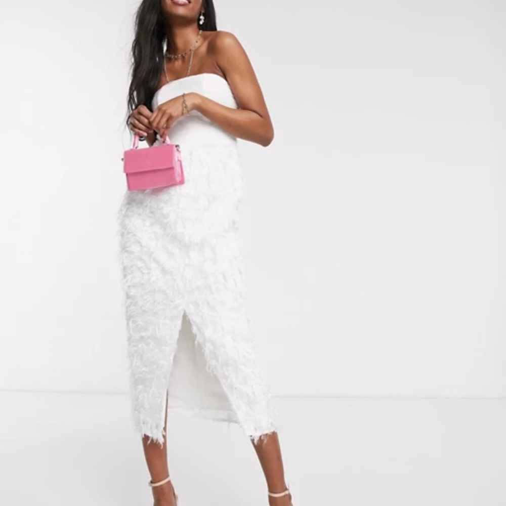 White feather dress